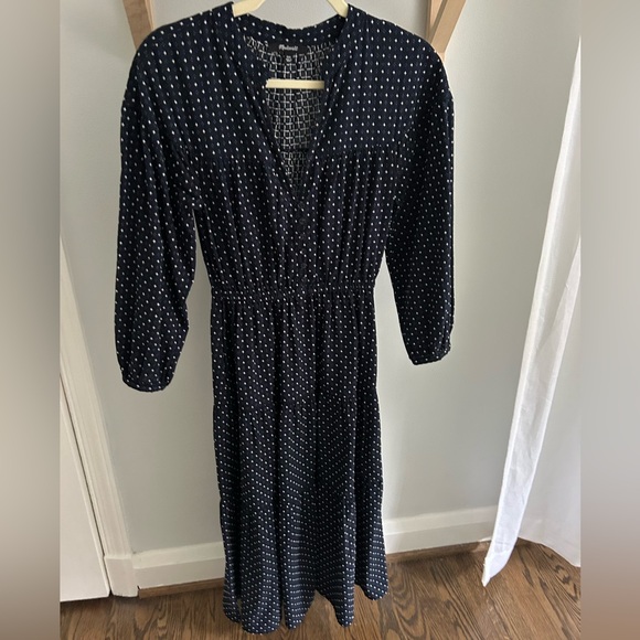 Madewell Dobby V-Neck midi tiered dress - Picture 6 of 12